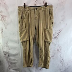 Dovetail Workwear Pants Womens 10 Brown Tan Hemp Cargo Crop Capri